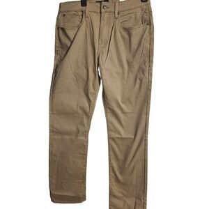 NEW Lucky Brand‎ Jeans Mens 32x32 223 Straight Khaki Tan Beige Stretch Chino